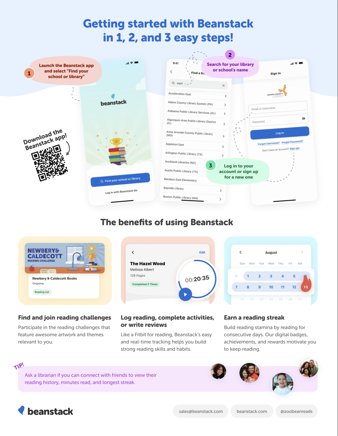 Beanstack app quick start flyer preview image