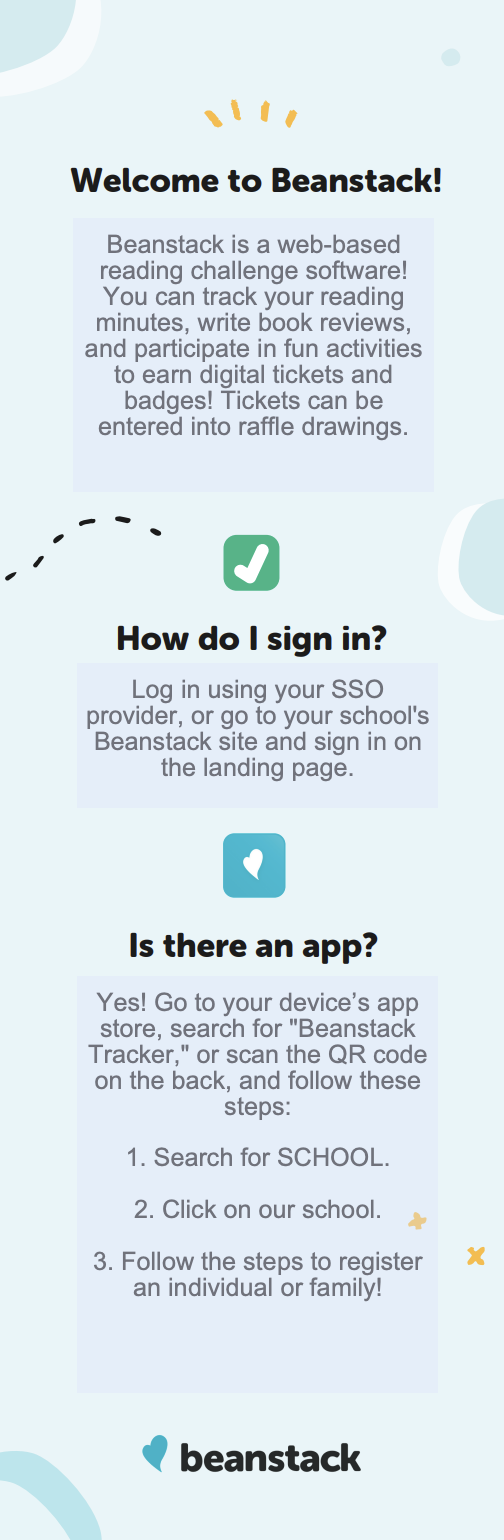School - Editable Beanstack Bookmark preview image
