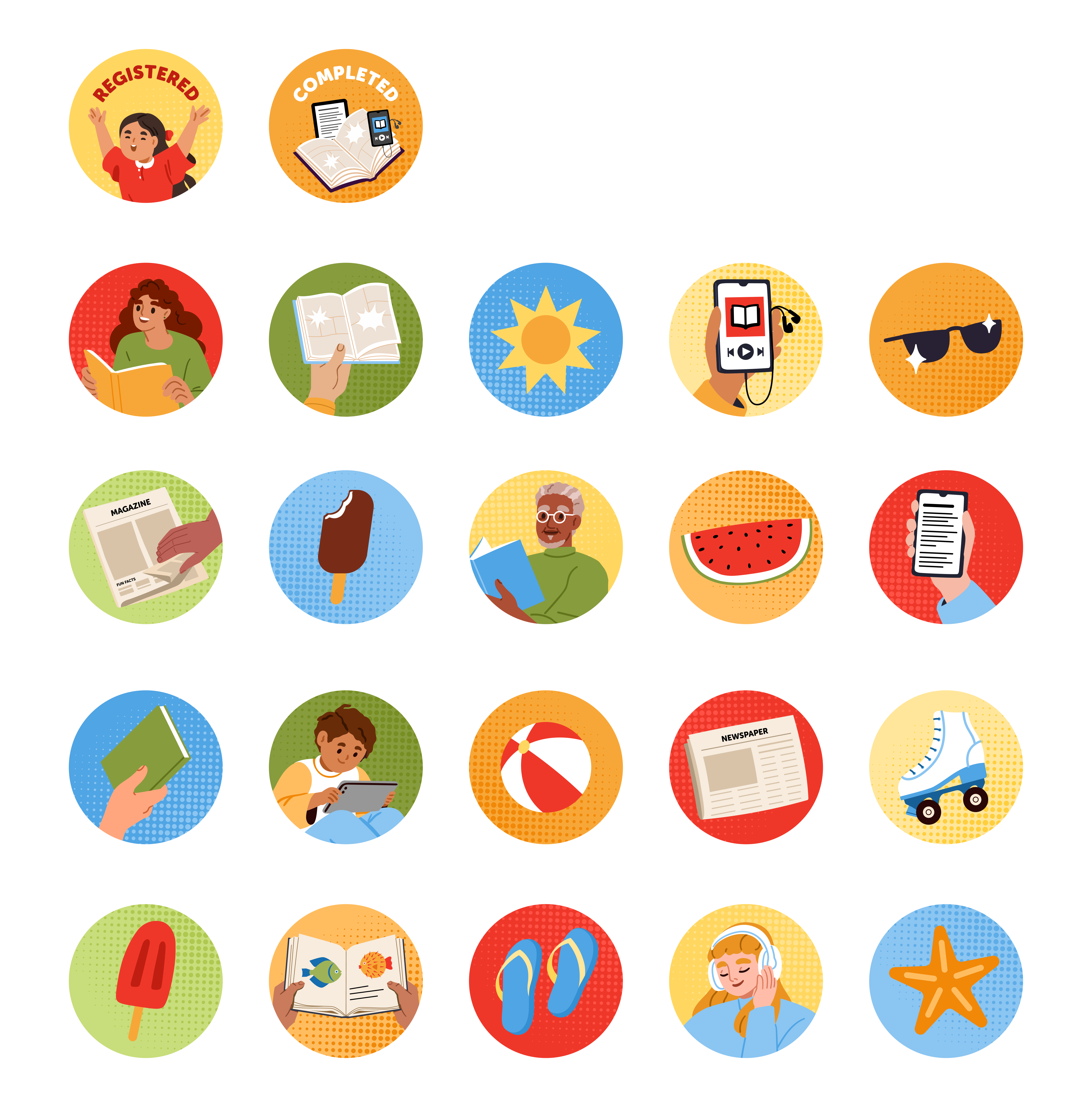 Preview of Summer Reading 2026: Find Your Reading Joy Badges