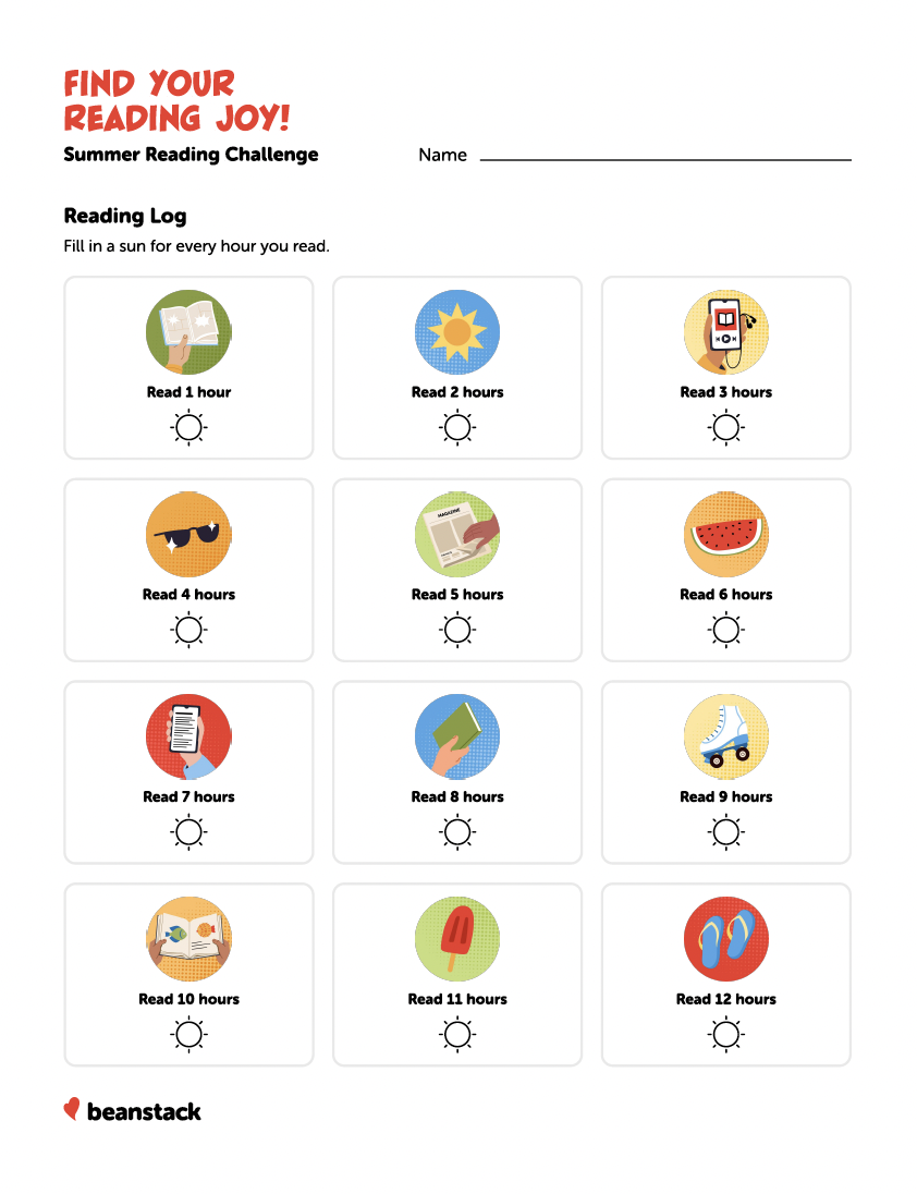 Preview of Summer Reading 2026: Find Your Reading Joy Printable Reading Logs