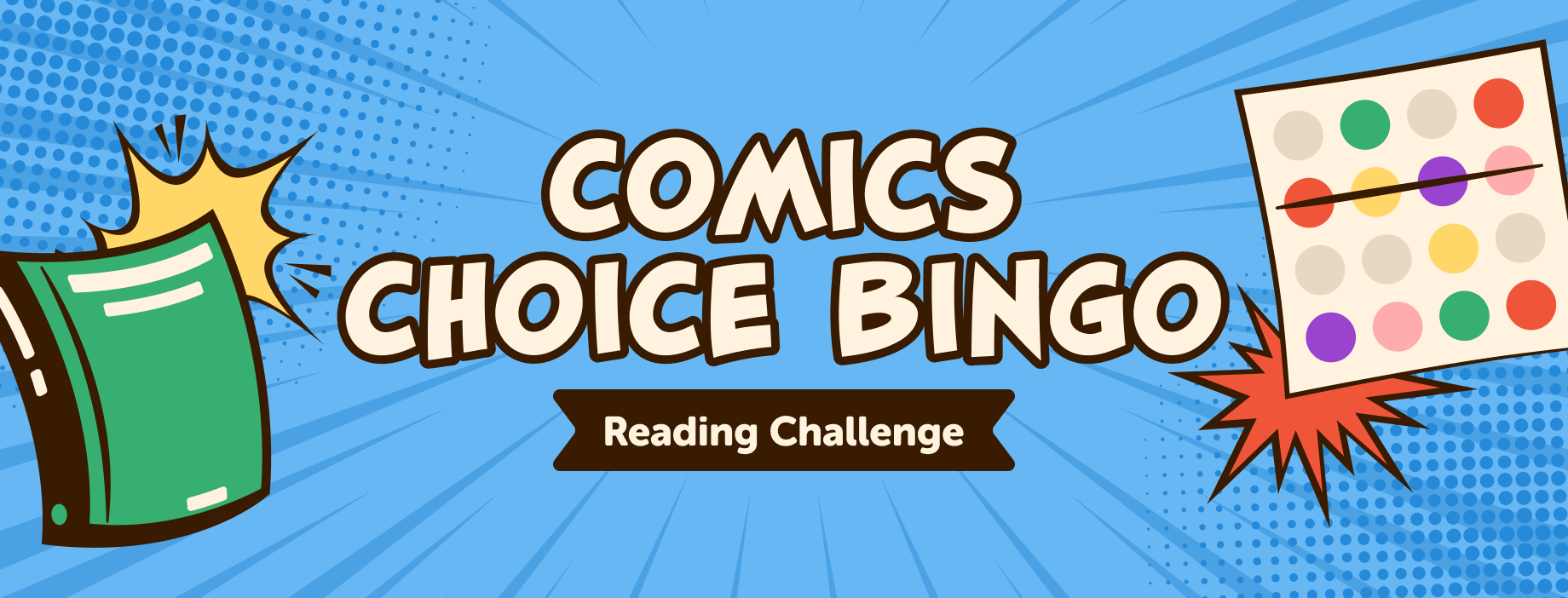 Comics Choice Bingo Banner Schools