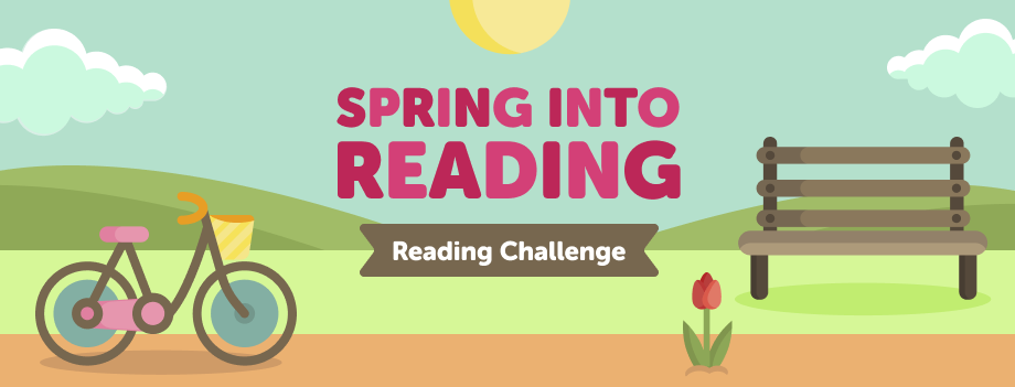 Spring Into Reading 2025 School Banner