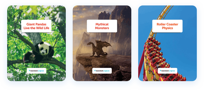 Beanstack originals elementary school reading curriculum content examples supporting subjects like science and animals