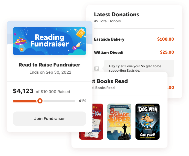 Reading fundraiser event tracks book and donation