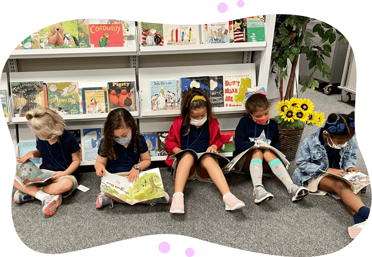 Students reading together