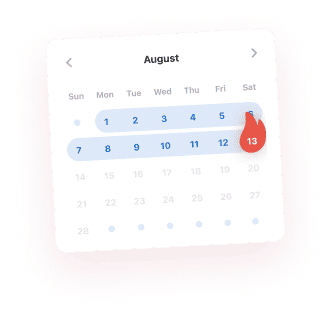 Beanstack reading streak calendar showing 13 consecutive days