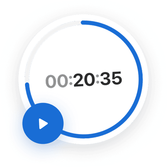 Built-in reading timer showing an active reading session